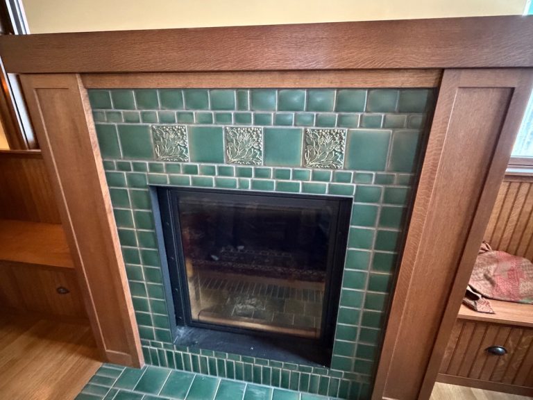 fireplace trim painting